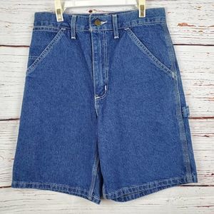 LAST ONE Carhartt Denim Work Short Men 28 Blue Carpenter Pockets B28DST NWT